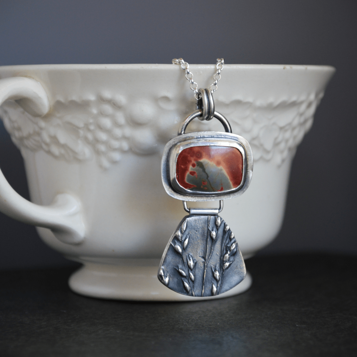 Switchgrass and Red Creek Jasper Necklace - Gayle Dowell