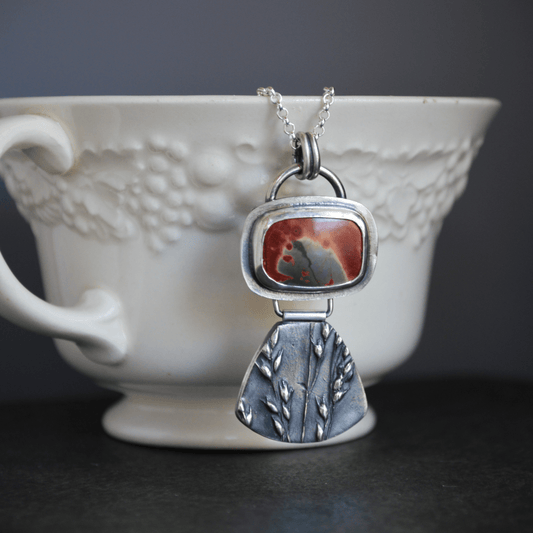 Switchgrass and Red Creek Jasper Necklace - Gayle Dowell