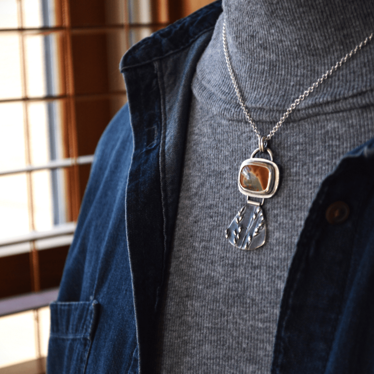 Switchgrass and Red Creek Jasper Necklace - Gayle Dowell