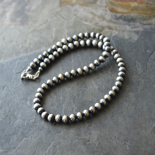 Sterling Silver Navajo Pearl Choker Necklace