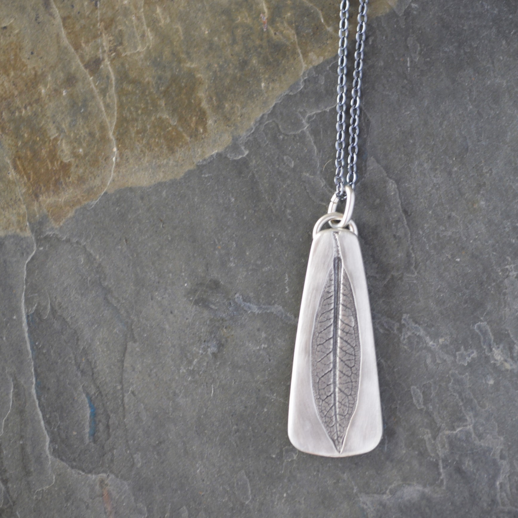 Swamp Milkweed Sterling Necklace with Oxidized Chain